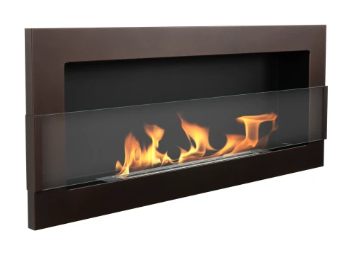 Biokominek wiszący z szybą 900x400 brąz