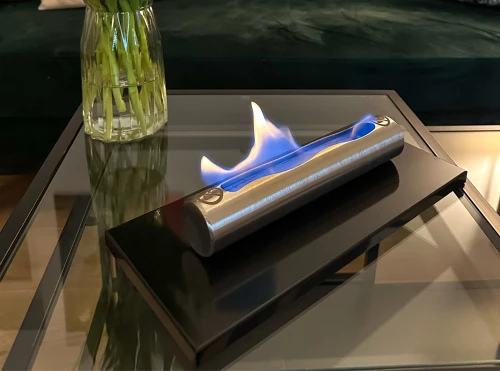 Biokominek Stainless Czarny Połysk