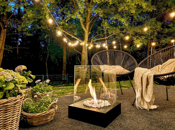 Biokominek wolnostojący  Sunset Garden Czarny