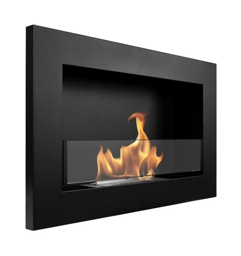Biokominek 650x400 Slim Czarny z szybą