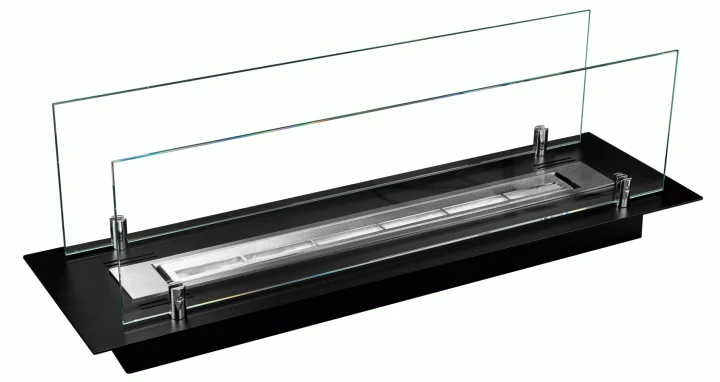 WKŁAD DO ZABUDOWY 65CM CZARNY Z SZYBAMI