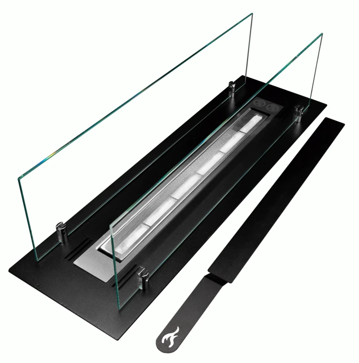 WKŁAD DO ZABUDOWY 65CM CZARNY Z SZYBAMI