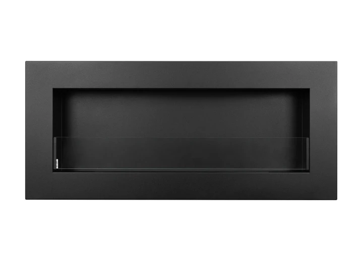 Biokominek Box 900x400 czarny z szybą