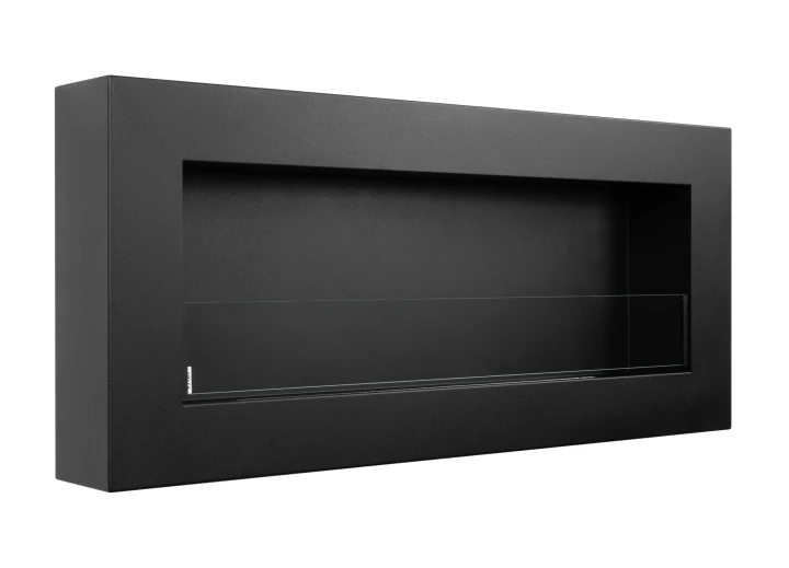 Biokominek Box 900x400 czarny z szybą
