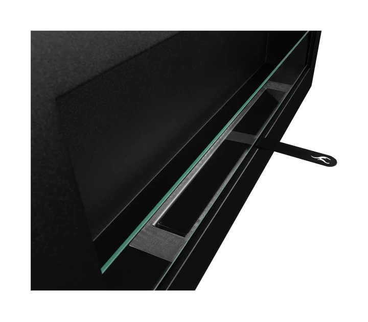 Biokominek Box 900x400 czarny z szybą