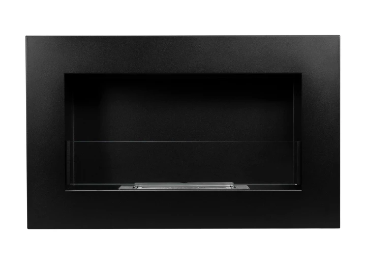 BIOKOMINEK BOX 650X400 czarny z szybą