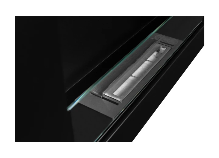 BIOKOMINEK BOX 650X400 czarny z szybą