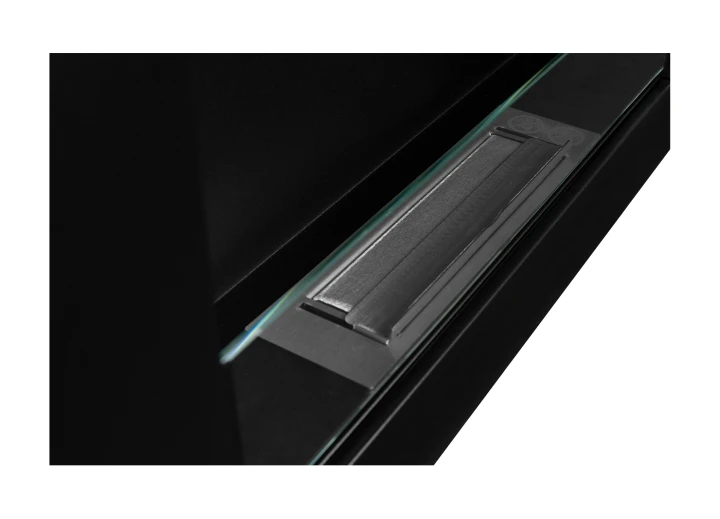 BIOKOMINEK BOX 650X400 czarny z szybą