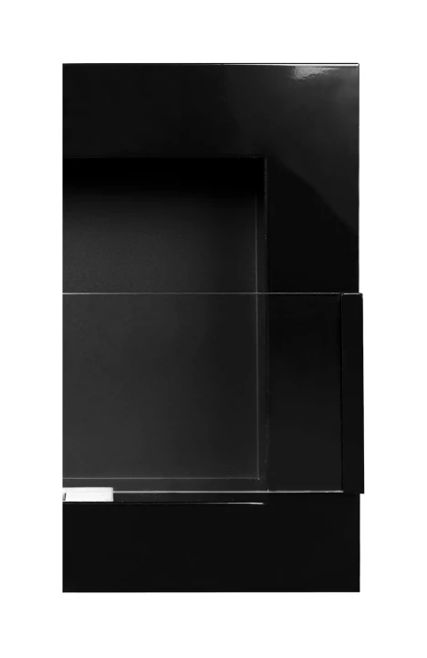 Biokominek wiszący z szybą 900x400 czarny połysk