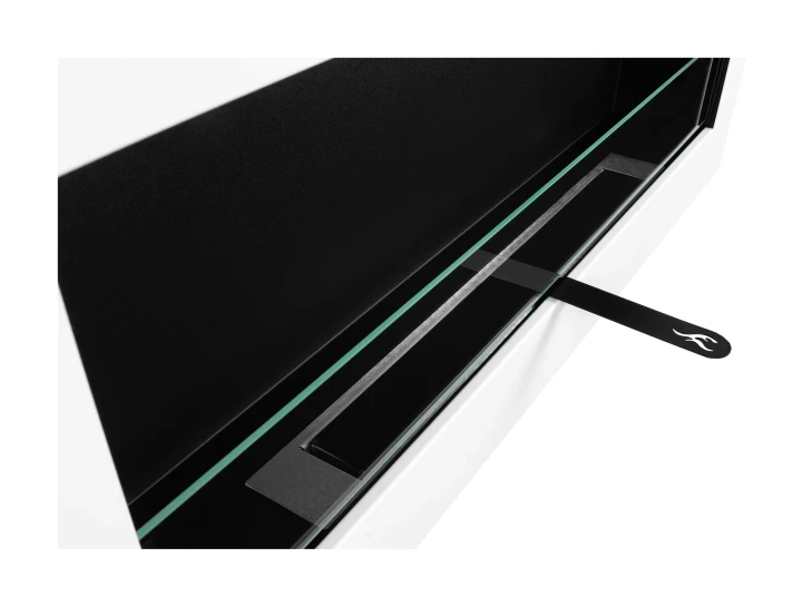 Biokominek wiszący z szybą 900x400 Box biały strukturalny mat