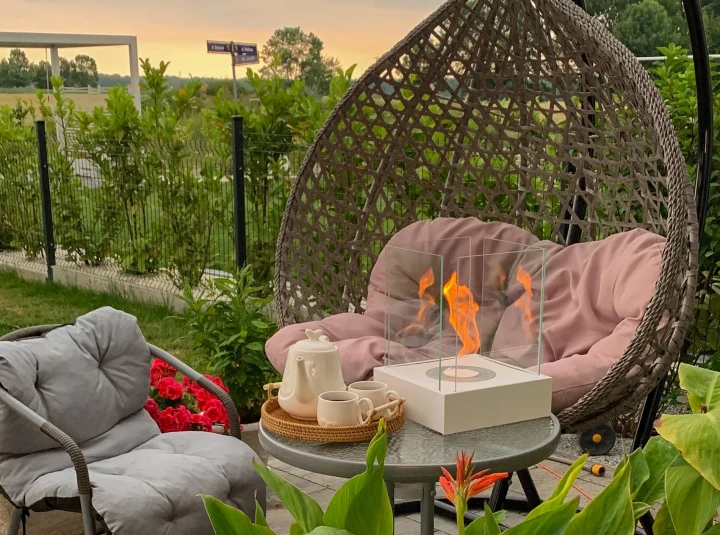 Biokominek wolnostojący Sunset Garden Mini biały mat