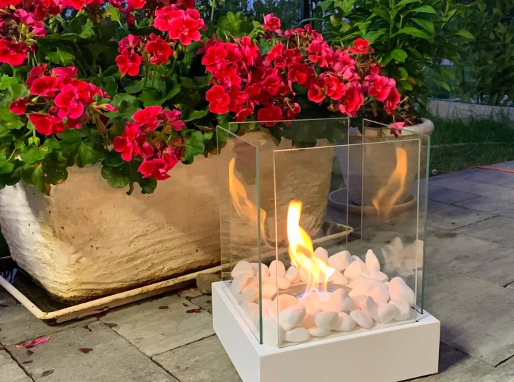 Biokominek wolnostojący Sunset Garden Mini biały mat