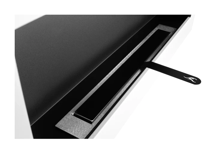 Biokominek wiszący 900x400 Box biały strukturalny mat