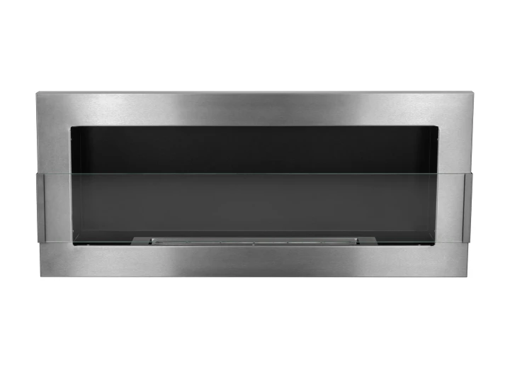 Biokominek wiszący z szybą 900x400 Inox