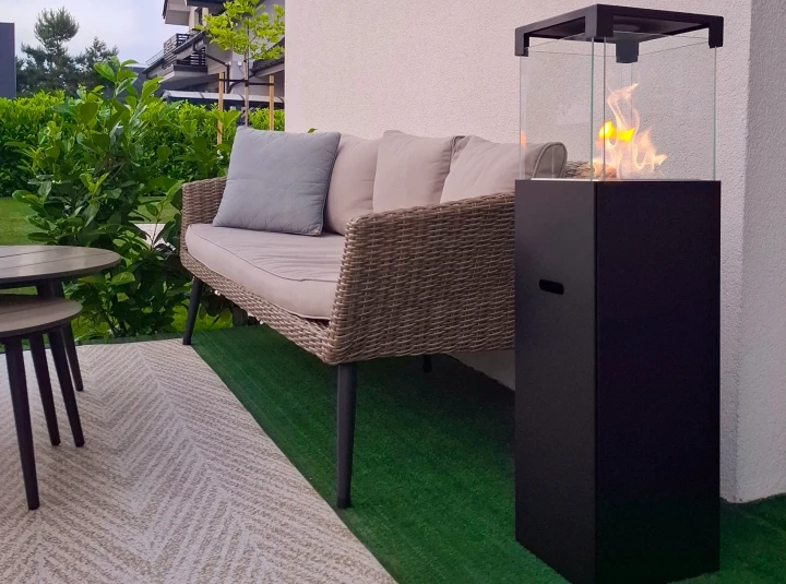 Biokominek wolnostojący PATIO - BESTIA czarny mat