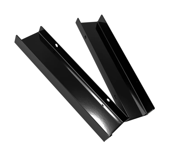 Szyba do biokominka 900x400 uchwyty czarny połysk